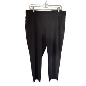 Eddie Bauer Women’s Causal Departure Stretch Straight Leg Black Ankle Pants, 12